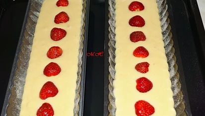 Recept na buchtu s jahodami (ovocem) podle mojí maminky, Buchta s jahodami (ovocem) podle mojí maminky