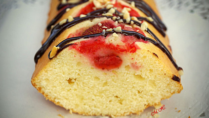 Recept na buchtu s jahodami (ovocem) podle mojí maminky, Buchta s jahodami (ovocem) podle mojí maminky