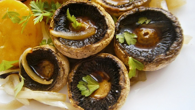 Restované žampiony