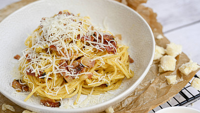 Autentické špagety carbonara podle Emanuela