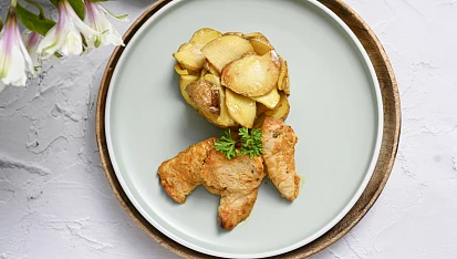Marinované přírodní kuřecí řízky z trouby