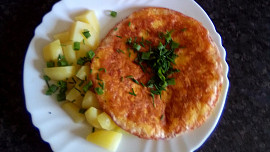 Sýrová omeleta s bramborem ala Smažák