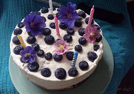 Zdravý vegan (narozeninový) cheesecake
