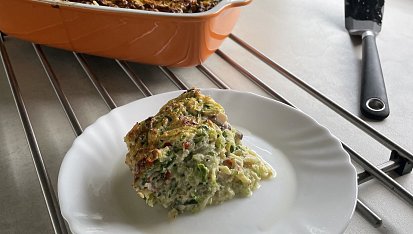 Cuketová nádivka bez mouky se šunkou a třemi druhy sýrů