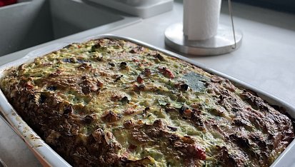 Cuketová nádivka bez mouky se šunkou a třemi druhy sýrů