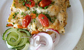 Zapečené nepředvařené lasagne se zeleninou a krkovičkou