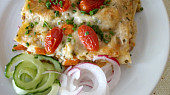 Zapečené nepředvařené lasagne se zeleninou a krkovičkou