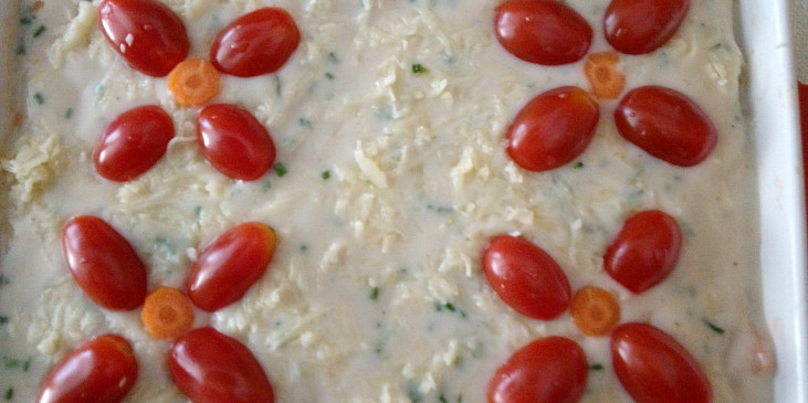 Zapečené nepředvařené lasagne se zeleninou a krkovičkou