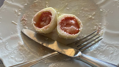 Jahodové knedlíky z tvarohového těsta