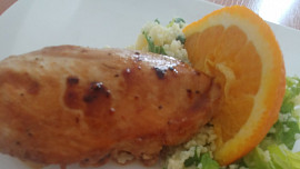 Pomerančové kuře s kuskusovým salátem