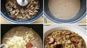 Chlebová polévka s kapustou a klobásou
