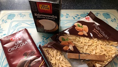 Domácí vegan ledňáky bez lepku, mléka, vajec a sóji, suroviny + domácí rýžová smetana