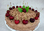 Jednoduchý čokoládový dort s višněmi