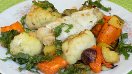 Pečená zelenina s rybou