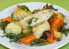 Pečená zelenina s rybou