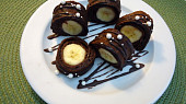 Čokoládové palačinky s tvarohovo - pudinkovým krémem a čerstvým ovocem