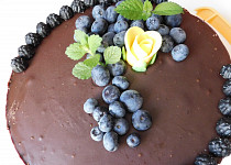 Tvarohovo-čokoládový nepečený dort