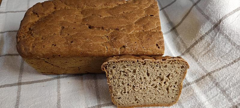 Chléb žitný kváskový bez hnětení