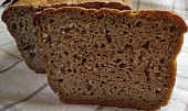 Chléb žitný kváskový bez hnětení, Krajíc domácího žitného chleba