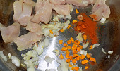 Luštěniny s kuřecím masem a čerstvou kurkumou