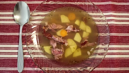 Polévka z uzeného masa, Uzená polévka bez krup- bezlepková