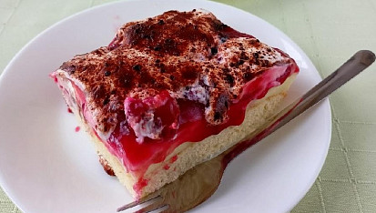 Piškot s pudinkem a lesním ovocem, Piškot s pudinkem a lesním ovocem