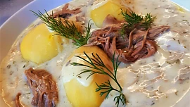 Koprovka z vařeného krůtího krku