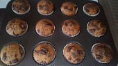 Čokoládovo-banánové muffiny