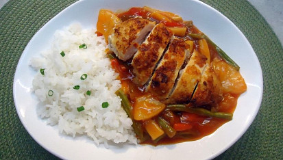Kuřecí prsa ve sladkokyselé  chilli omáčce