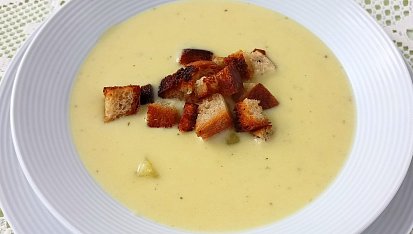 Krémová polévka z pečeného česneku s krutonky, Krémová polévka z pečeného česneku