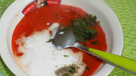 Vepřový plátek s paprikovým pyré