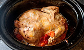 Luxusní kuře na paprice z pomalého hrnce (Kuře v pomalém hrnci po 12 hodinách)