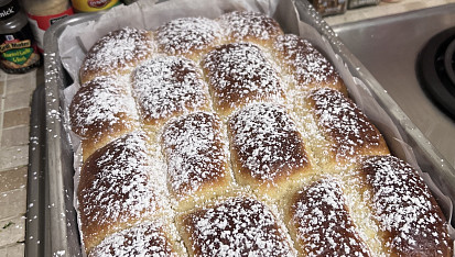 Babiččiny kynuté buchty, 30 minut pečení na 175°C