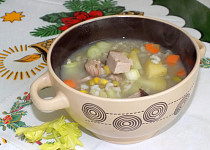 Kroupová polévka z Tyrolska