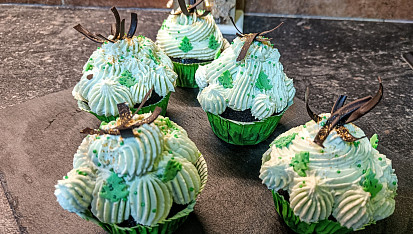 Čokoládovo-mátové cupcakes