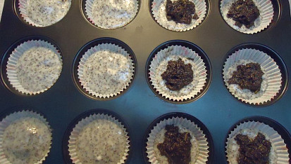 Makové plněné muffiny