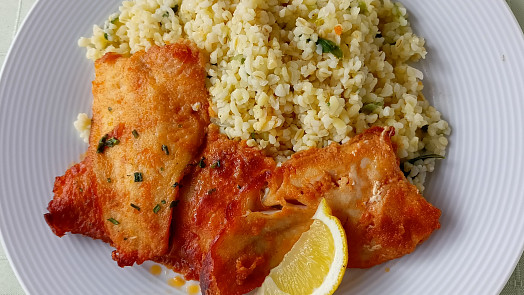 Treska a bulgur s pórkem