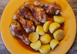 Medově-česnekové pečené kuřecí paličky