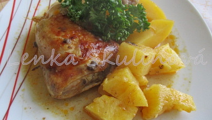 Kuřecí stehna s ananasem z remosky