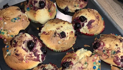 Muffiny s borůvkami