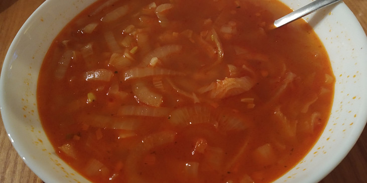 Cibulová polévka s česnekem (Mňam)