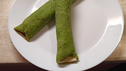 Špenátové palačinky s tvarohem