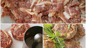 Masové mini karbanátky  plněné mozzarellou (z horkovzdušné fritézy)