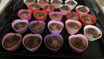 Muffiny s kousky čokolády