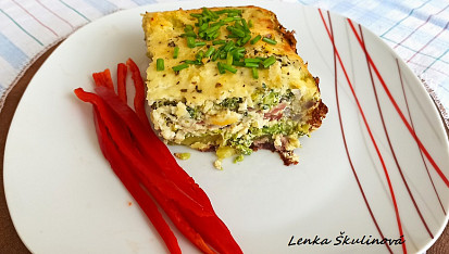 Zapečená brokolice se slaninou