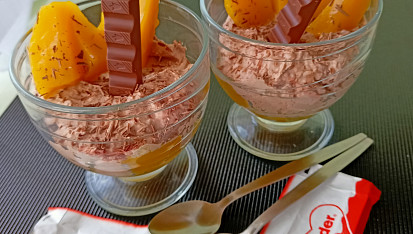 Krém z kinder čokolády s mangem