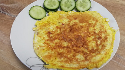 Vaječná omeleta s ovesnými vločkami