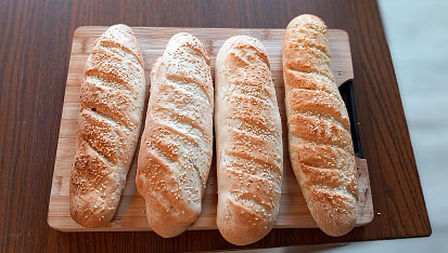 Francouzské bagety, Upečeno se sezamem a snězeno ?