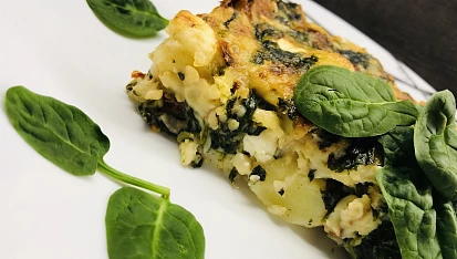 Gnocchi zapečené se špenátem a třemi druhy sýrů