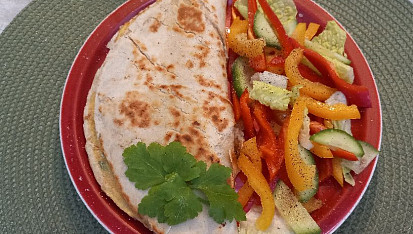 Tortilla s vejci a sýrem